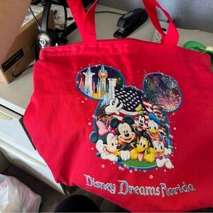 Disney Dreams Florida Red Tote with Characters